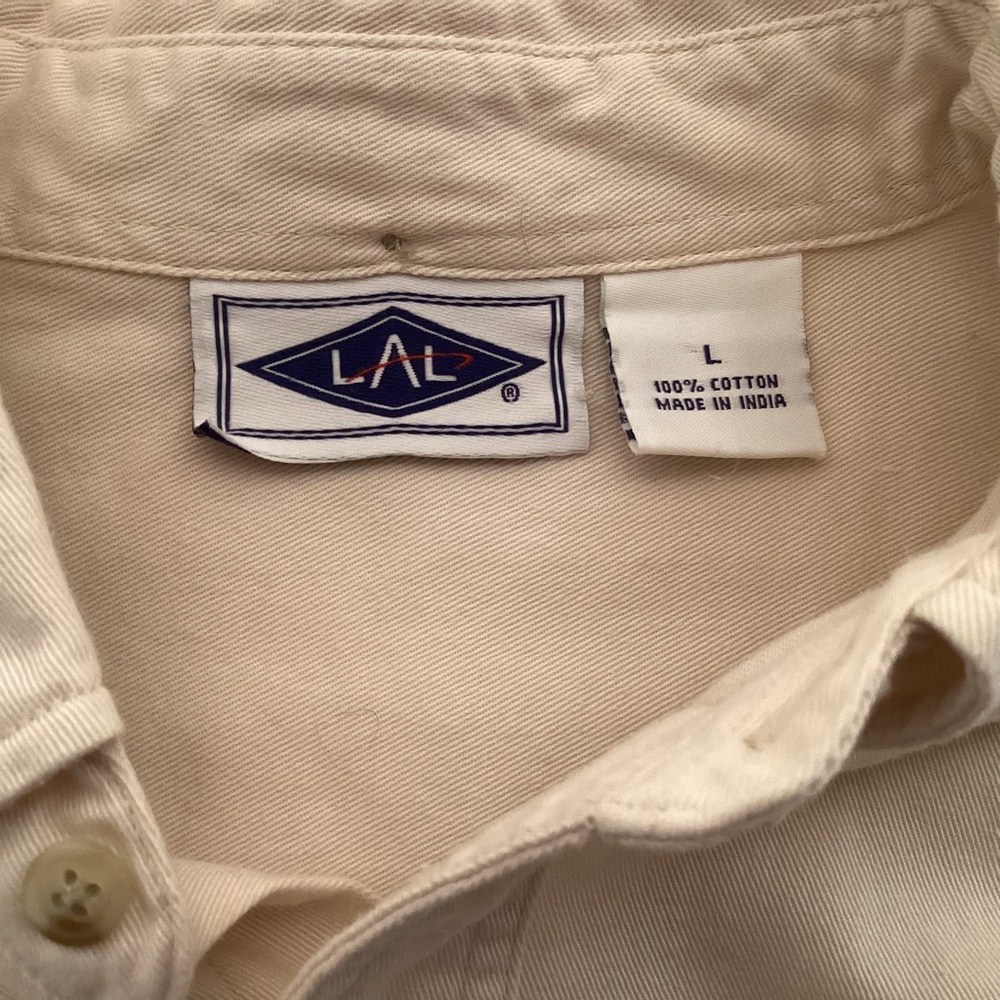 Terry Redlin Graphic Deer Scene Cream Button Down Shirt Men’s Size Large by LAL - Picture 10 of 14